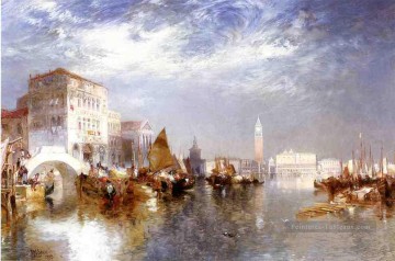 Glorieuse Venise Bateau Thomas Moran Peinture à l'huile